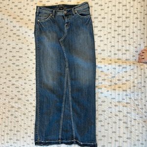 Silver Jeans vintage denim long skirt